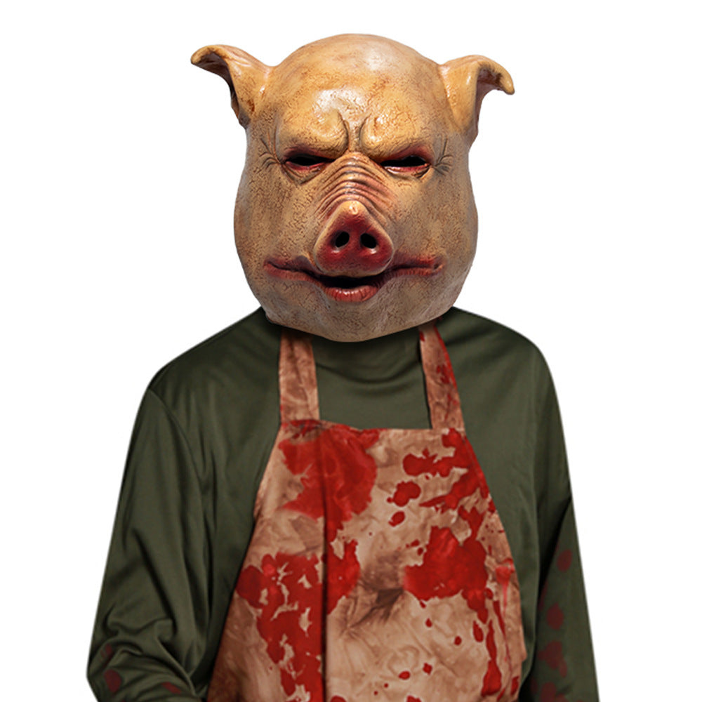 Halloween masquerade pig head mask